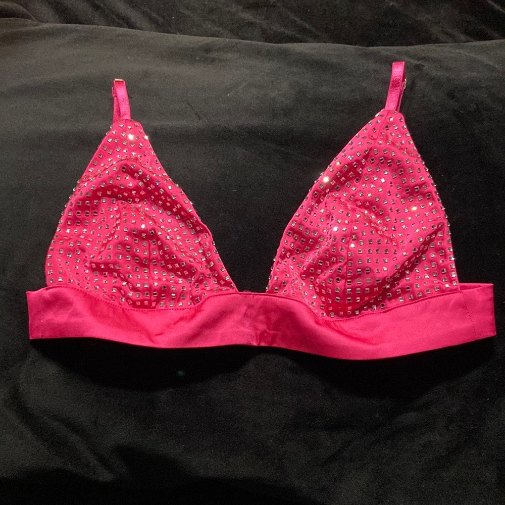 For Love & Lemons Holiday 2019 Diamond Sparkle Bra Size XS